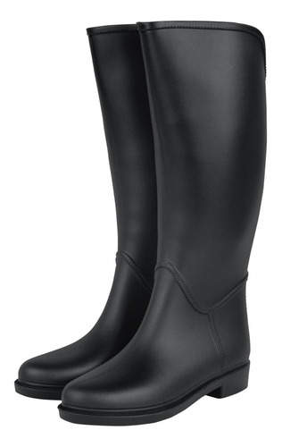 Botas Lluvia Mujer Horse Riding Style Bottplie- Negro