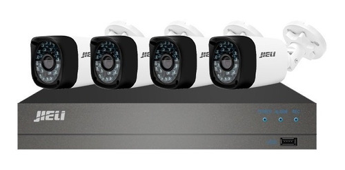 Kit 4 Camaras 2mp 1080p + Dvr 4 Canales 2 Mp Jieli