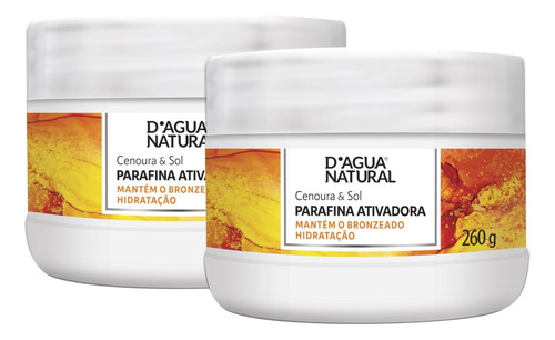  2un Parafina Hidrante Cenoura E Sol 260g Dágua Natural