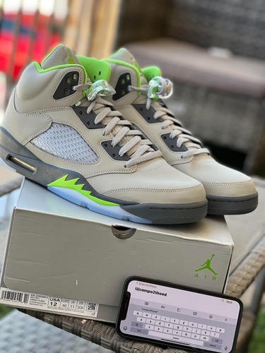 Zapatillas Nike Air Jordan 5 Retro Green Bean Originales