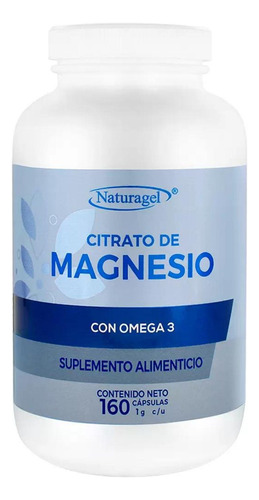 Citrato De Magnesio Con Omega 3 Naturagel 160 Caps Sabor Sin Sabor