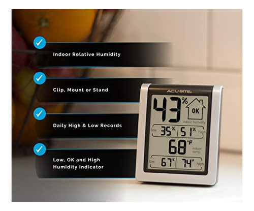 Amplificador Higrómetro Digital Acurite 00613 Para Interiore
