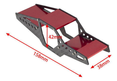 2 Piezas Rc Chasis De Metal Marco Cuerpo Shell Para Axial