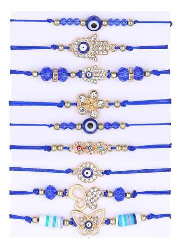 Juego De 9 Pulseras Mexicanas Contra El Mal De Ojo  Pulseras