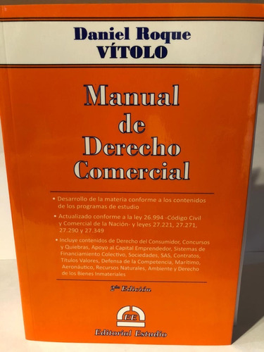 Manual De Derecho Comercial - Daniel Vítolo - Ed. Estudio