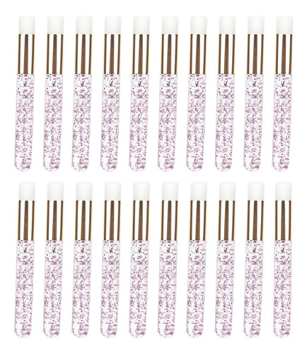 20 Piezas Cepillos De Champú Para Pestañas Nariz Rosado