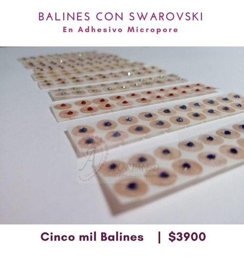 5000 Balines Con Adhesivo Micropore Decorados Con Cristal