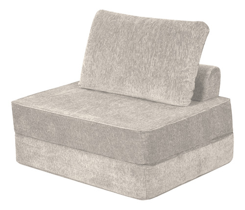 Sofá Cama Individual Plegable + Cojín Espacio Optimizado Ivory Liso