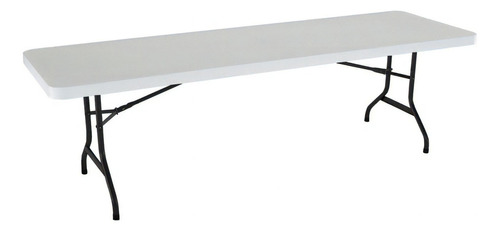 Jardimex mesa plegable plástico 244cm color blanco