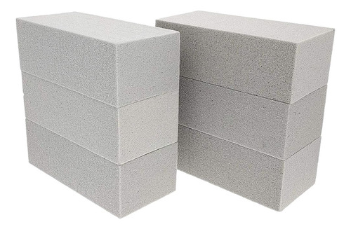 6pack Floral Foam Brick Rectangular Floristería Base Gris