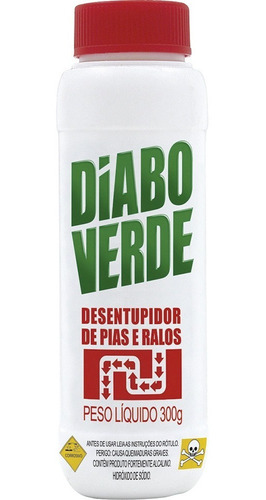 Desentupidor De Pias E Ralos Diabo Verde Granulado 300g