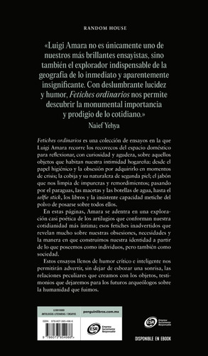 Fetiches Ordinarios: Fetiches Ordinarios., De Luigi Amara. Random House, Vol. 1. Editorial Penguin Random House, Tapa Blanda, Edición Ensayos Literarios En Español, 2025