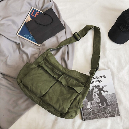 Crossbody School Bags para mujer, bolso de hombro de diseñador, color verde