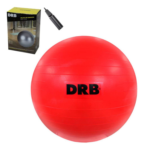 Pelota De Pilates Drb Excelente Calidad + Inflador Negro 55c