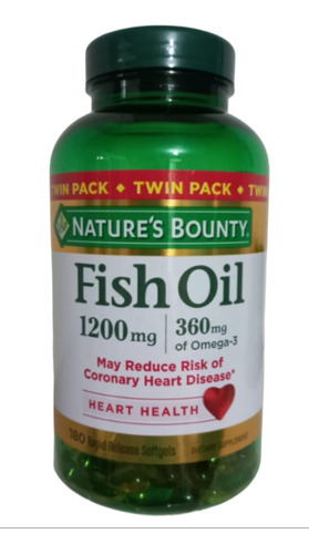 Fish Oil 1200mg,360mg Omega 3. 180 Softgels Nature's Bounty