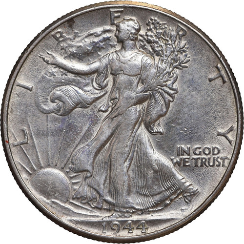 Moeda Dos Eua - Half Dollar - 1944 - Prata (.900) - Linda! (Usado)