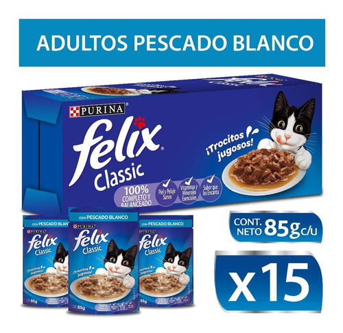 Pack Felix® Classic Pescado Blanco 85g