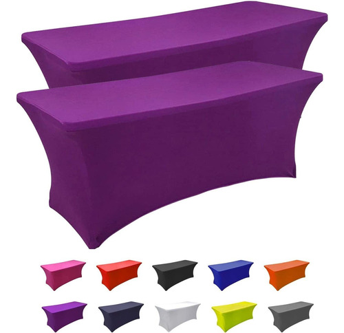 Mantel Para Fiestas De Mesa Rectangular Purpura