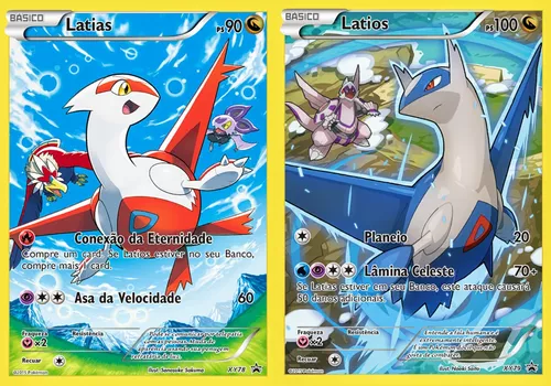 Kit Carta Pokémon Lendários Latias E Latios Golpe Fusão