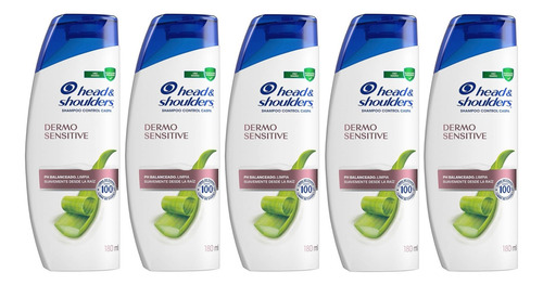 5 Shampoo Head & Shoulders Dermo Sensitive Extractos 180ml