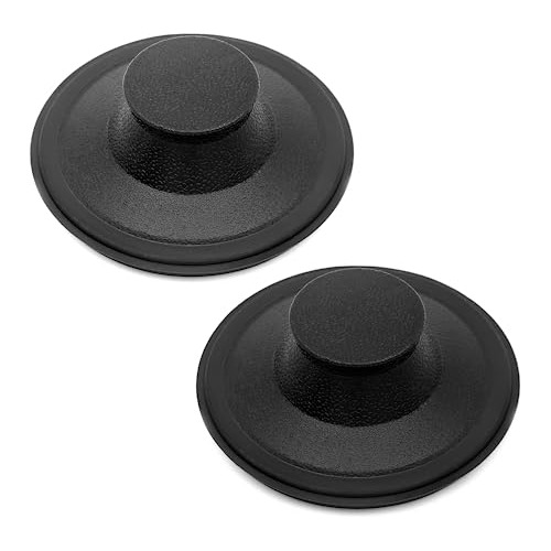 Tapon De Fregadero Cocina 3 1/2 Pulgada Negro 2 Unidades