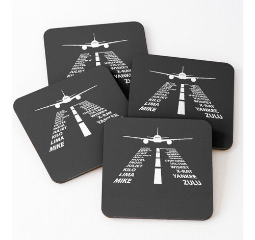 Set Posavasos Regalo Divertido De La Aviación Del Aeroplano
