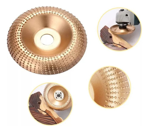 Jogo De Discos Moagem E Desbsate 75/85/100mm 5 Pçs Titanium Platina Cor Dourado