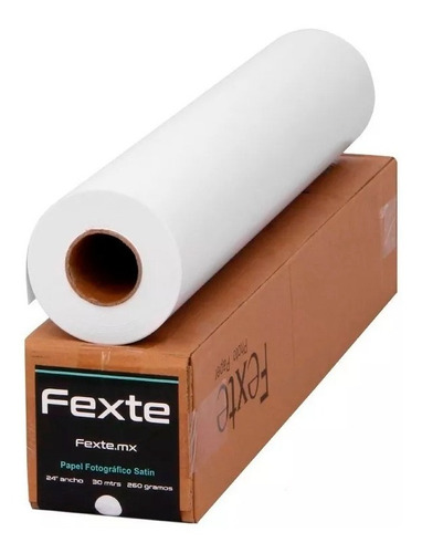 Rollo 44 X 30m Satín 260gr Papel Fotográfico Pro Fexte Color Blanco