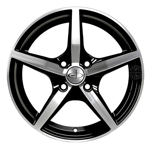 Llanta Deportiva Eb Mo R13 4x100 Fiat Renault Chevrolet Vw Diamantado Negro