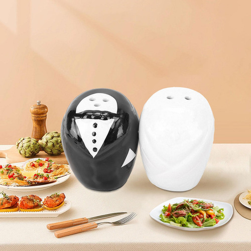 3 Tarros De Cerámica Para Condimentos Para Novio Y Novia,
