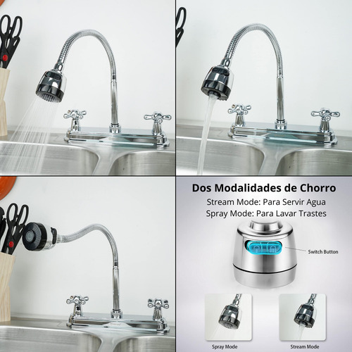 Kit Completo De Tarja Doble Para Sub Montar Con Mezcladora