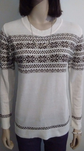 Swetter Hilo Lycra Con Guarda Cuello Redondo Talle Unico