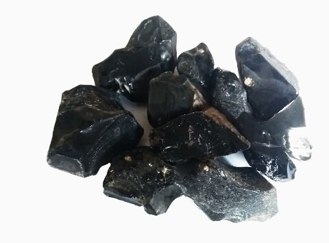 Imagen 4 de 5 de Pulsera De Piedra Obsidiana C/n Hilo (protección)