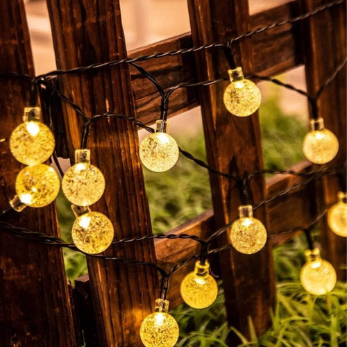 Serie De Burbuja Led Calida Solar 15 Mts 100 Leds