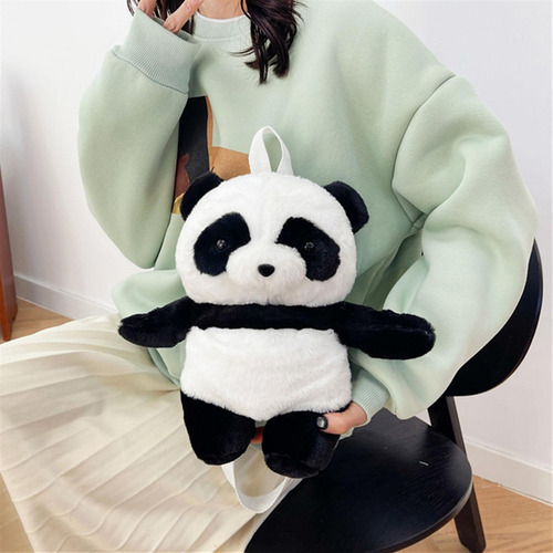 Mochila De Panda De Peluche, Bolso De Hombro, Lindo Muñeco