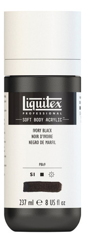 Tinta Acrílica Liquitex Soft Body 237ml S1 Ivory Black