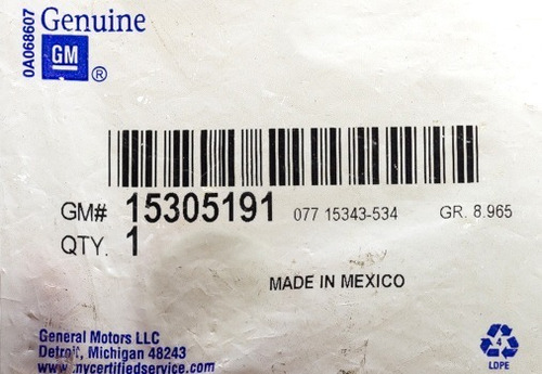 Imagen 3 de 3 de Fusible 175 Amp Mega Silverado / Tahoe 15305191