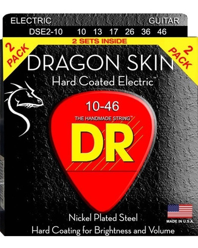 Cuerdas Guitarra Eléctrica Dragon Skin 10-46 Medium Pack