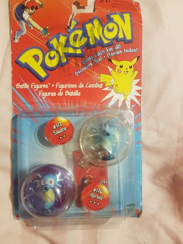 Pokémon Tomy Figuras Seadra Y Horsea, Hasbro Vintage 1999.