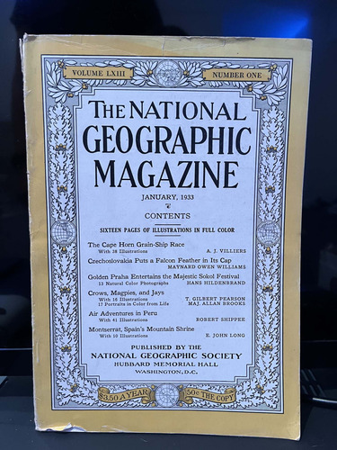 National Geographic Magazine / January 1933