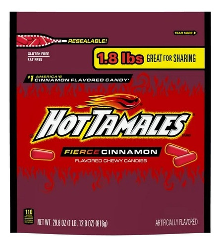 Hot Tamales Fierce Cinnamon Dulces Americanos 816g