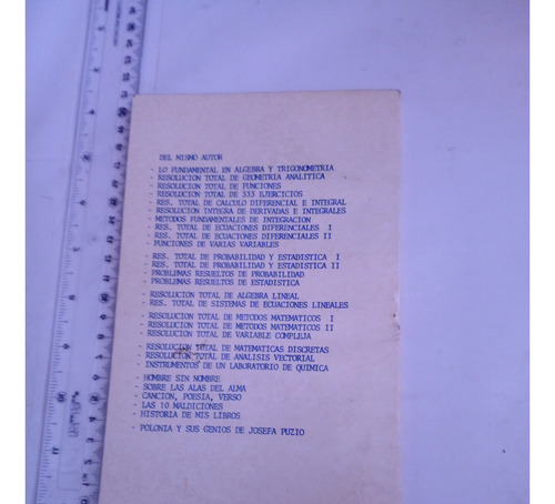 Resolución Variable Compleja Francisco Montes De Oca Puzio (Usado)
