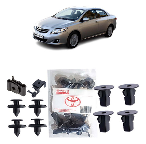 Kit Clips Ganchos Guardabarros Toyota Corolla Gli 2009-2014 