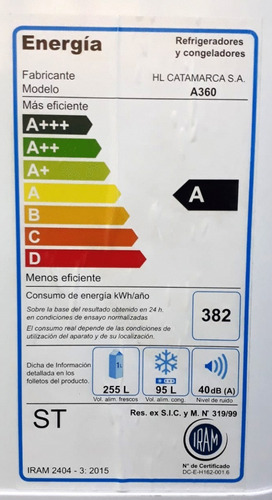 Imagen 8 de 8 de Heladera Con Freezer Blanca 360 Litros Neba A360 Outlet