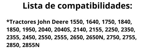 Eje Transmisión John Deere 1550/1640/1750/1840/1850/1950