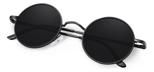 Gafas De Sol Redondas Polarizadas Uv400 (negras)