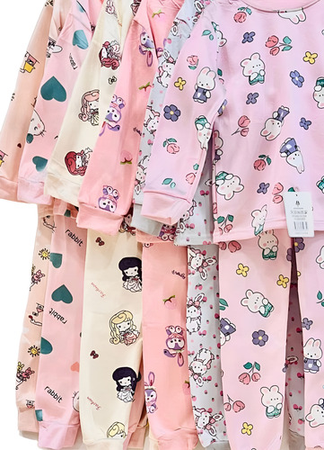 Conjunto Pijama Térmico Estampado Niña Importado