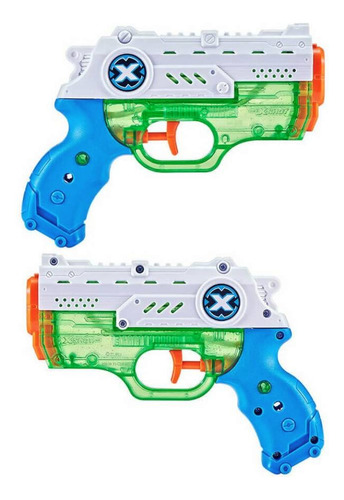 Set De 2 Pistolas De Agua Zuru X-shot Nano Llenado Rapido Multicolor