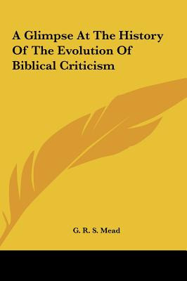 Libro A Glimpse At The History Of The Evolution Of Biblic...