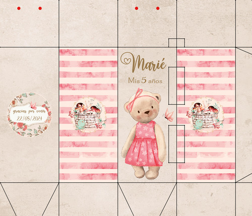Souvenir Caja Difusor Prearmada Personalizada X 10 Un